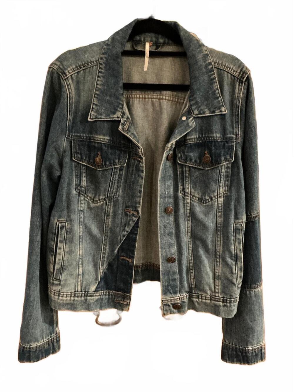 #FP126 Free People "Rumors" Denim Jacket, Size L